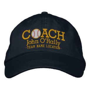 Personalize Baseball Coach Cap Name  n Team