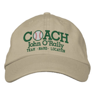 Personalize Baseball Coach Cap Name n Team