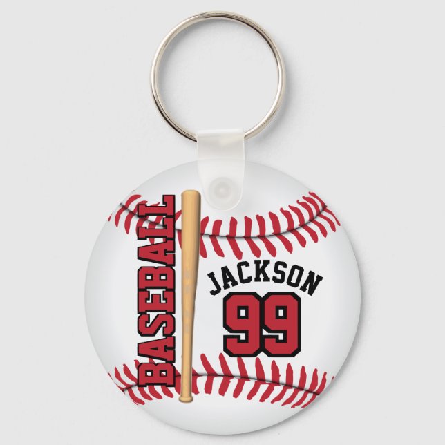 Personalize ⚾  Baseball Keychain (Front)