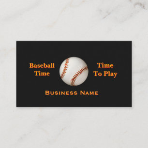 Personalize Baseball Time, Time To Play Business Card