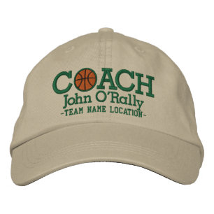 Personalize Basketball Coach Cap Your Name n Game!