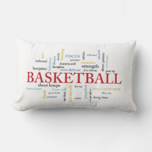 Personalize Basketball Coach Thank You in Words Lumbar Pillow