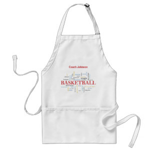 Personalize Basketball Coach Thank You in Words Standard Apron