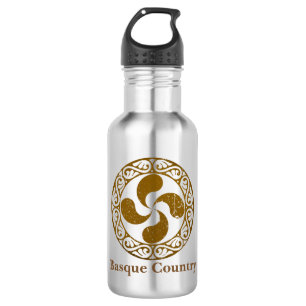 Personalize, Basque distressed bronze Lauburu, 532 Ml Water Bottle