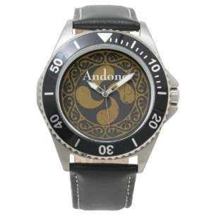Personalize, Basque distressed bronze Lauburu, Watch