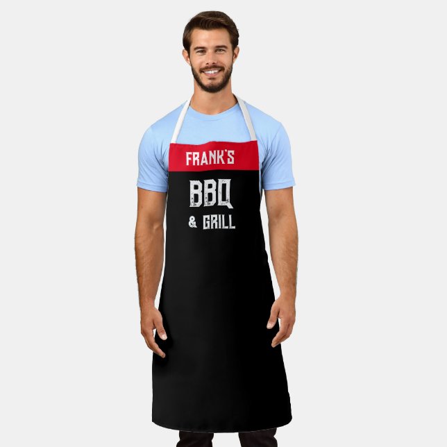 Personalize BBQ & Grill | Your NAME Personal Chef  Apron (Worn)