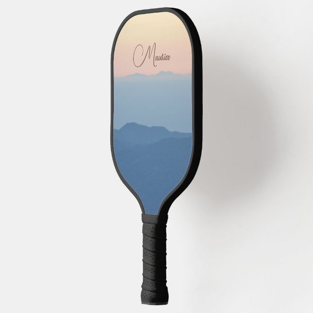 Personalize Beautiful Colours Mountains Montseny   Pickleball Paddle (Left)