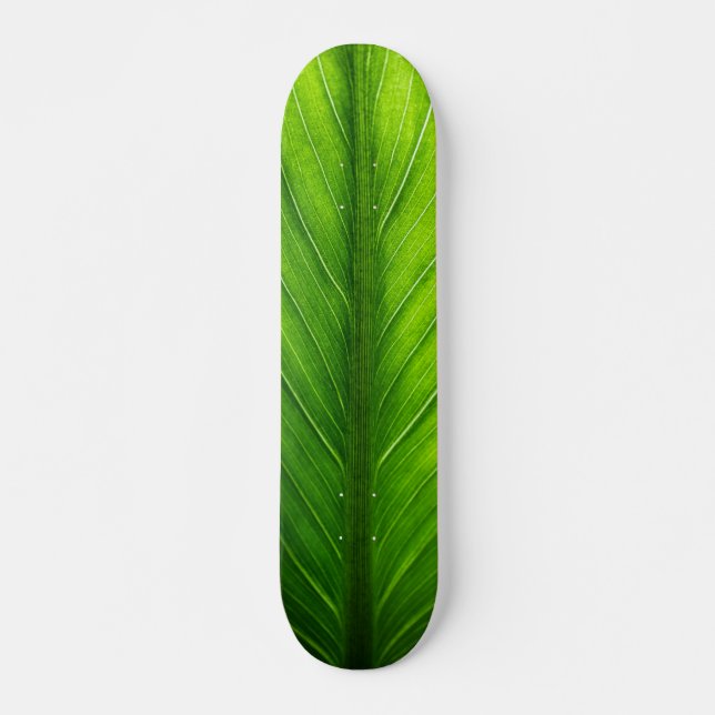Personalize Beautiful Green Leaf Skateboard (Front)