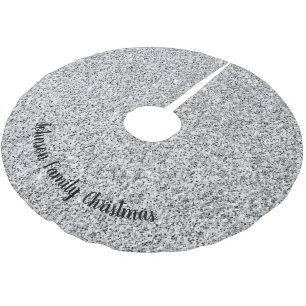 Personalize Beautiful Silver glitter sparkles Brushed Polyester Tree Skirt