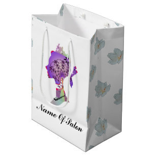 Personalize Beauty Salon Medium Gift Bag
