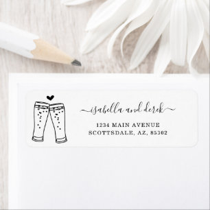 Personalize Beer Toast Return Address Label