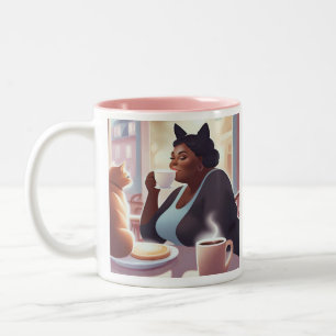 Personalize Best Cat Mom Ever  Two-Tone Coffee Mug