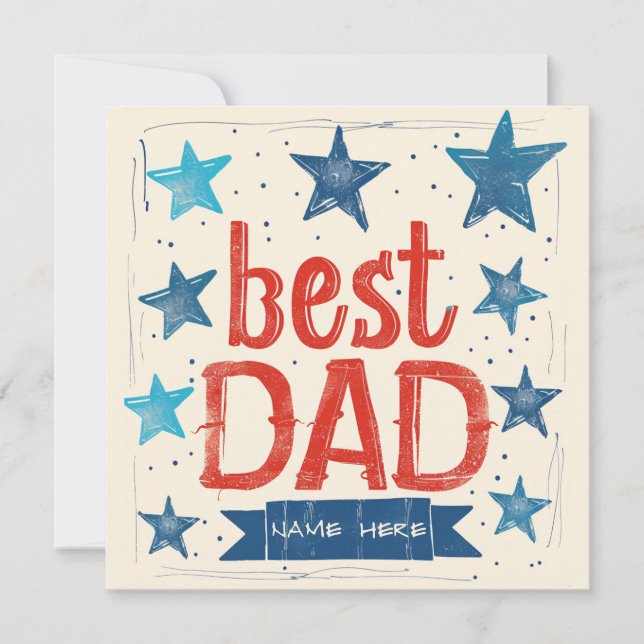 Personalize Best Dad Holiday Card (Front)