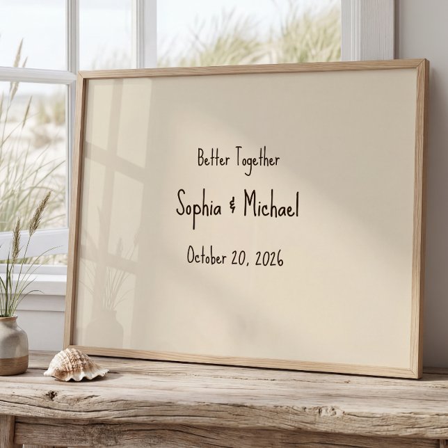 Personalize “Better Together” Wedding Poster (Creator Uploaded)