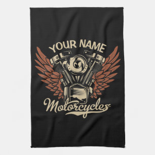  Personalize Biker Motorcycles Motor Wings Garage  Kitchen Towel