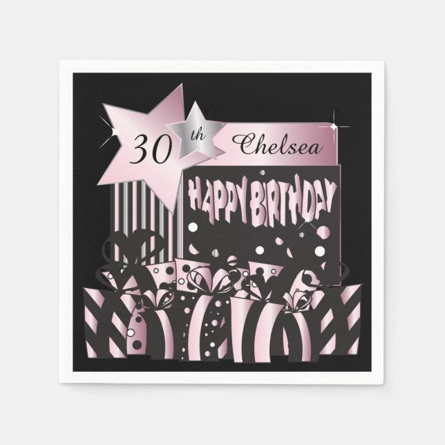 Personalize Birthday Party Napkins (Front)