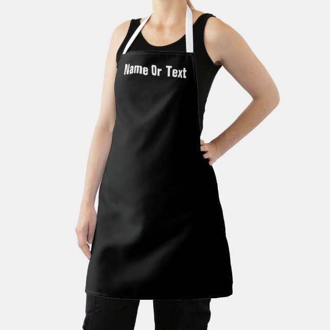 Personalize Black Kitchen Chef Baker Caterer  Apron (Insitu)