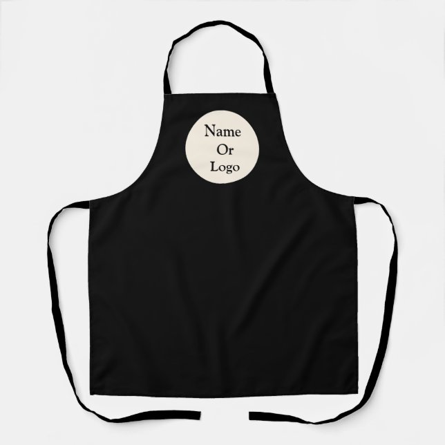 Personalize Black Logo  Apron (Front)