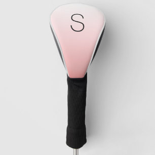 Personalize Black Monogram on Peach Gradation Golf Head Cover
