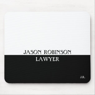Personalize black-white mouse pad