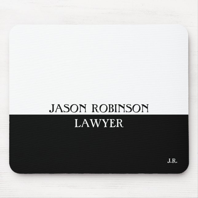 Personalize black-white mouse pad (Front)