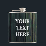 Personalize Black Wood Hip Flask<br><div class="desc">This is Black Chalkboard Modern Flask.  This flask feature is a Black Chalkboard background. It is Fully customizable. It is a unique gift that's perfect for weddings,  birthdays,  and special events.</div>