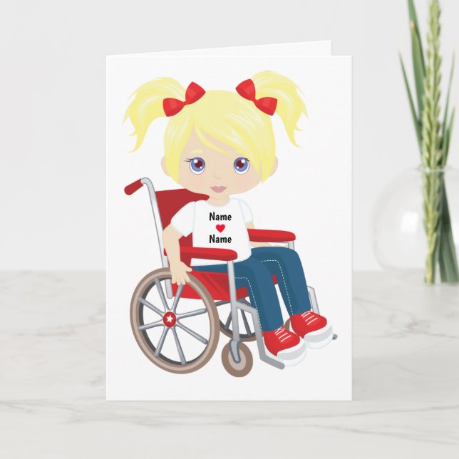 Personalize Blank Blonde Girl Card (Front)