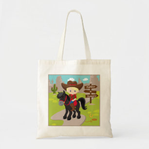 Personalize Blonde Cowboy Two Sided Tote Bag