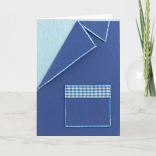 Personalize blue Birthday blazer Card