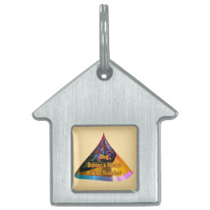 Personalize Blue Dog House Owner's Name Phone   Pet ID Tag