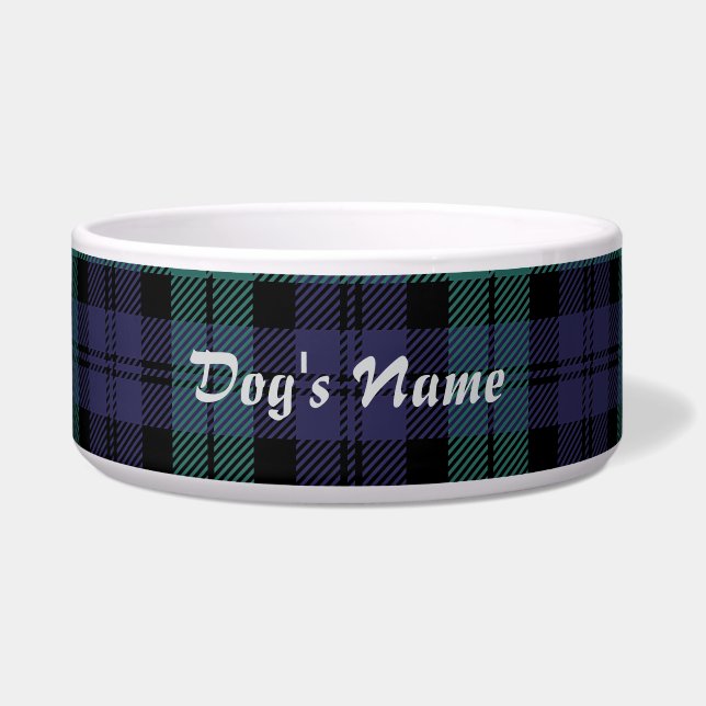 Personalize Blue + Green Classic Plaid Large Dog  (Front)