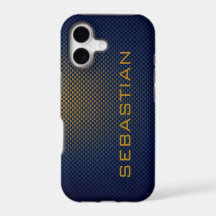 Personalize Blue Ochre carbon fibre patterned