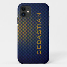 Personalize Blue Ochre carbon fibre patterned