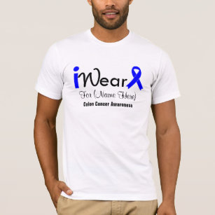 Personalize Blue Ribbon Colon Cancer T-Shirt