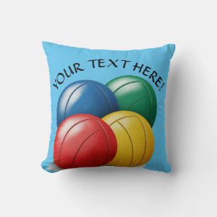 Personalize Bocce Ball Player Gift Decor Throw Pillow
