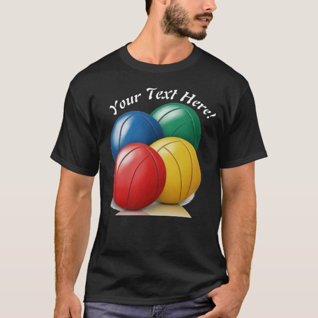 Personalize Bocce Ball Unique T-Shirt (Front)