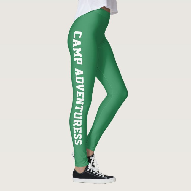 Personalize Botanical Emerald Natural Green Classy Leggings (Right)
