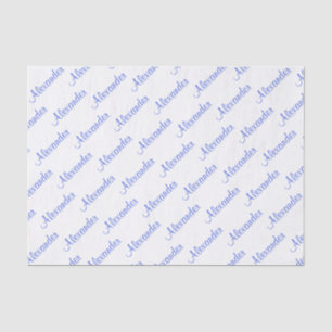 Personalize: Boy's Name Blue Birthday Party Theme Tissue Paper