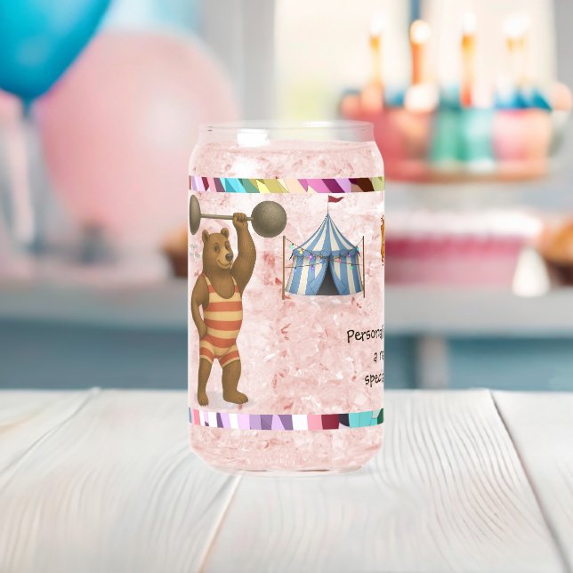 Personalize: Brandon, strong-bear Can Glass (Insitu (Baby Shower))