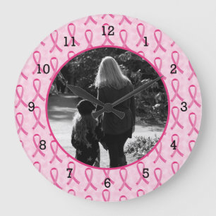 Personalize Breast Cancer Memorial Large Clock