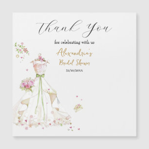 Personalize Bridal Shower Dress Thank you