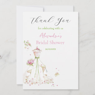 Personalize Bridal Shower Dress Thank you