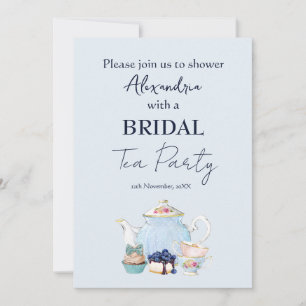 Personalize Bridal Shower Tea Party Announcement