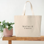 Personalize Bridesmaid Gift Maid of Honour Proposa Large Tote Bag<br><div class="desc">A "Personalized Bridesmaid Gift Maid of Honour Proposal Large Tote Bag" is a fantastic idea for expressing your gratitude and love to your bridal party members. Whether you're looking for bridesmaid proposal ideas or need a thoughtful matron of honour gift, these custom tote bags are versatile and heartfelt. These large...</div>