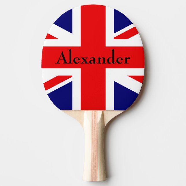 Personalize British flag Ping Pong Paddle (Front)