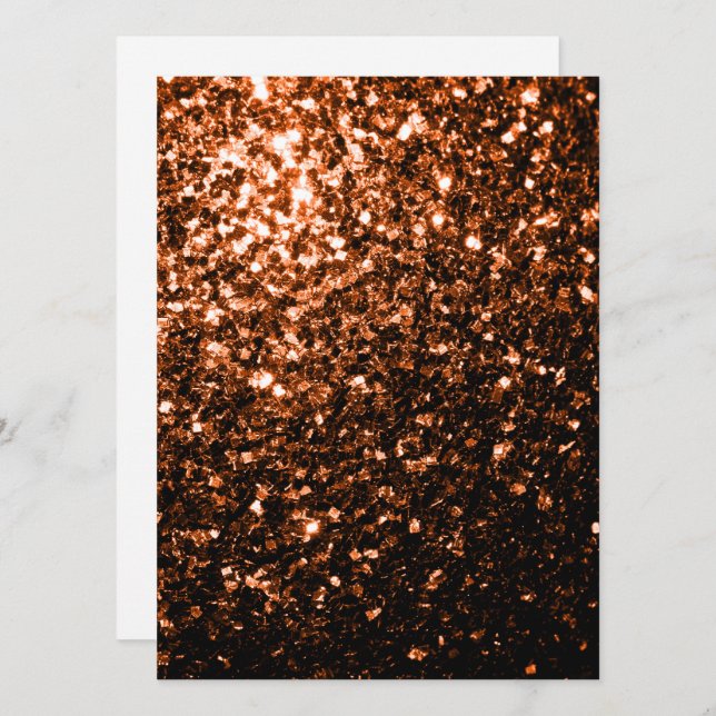 Personalize Bronze glitters sparkles Invitation (Front/Back)