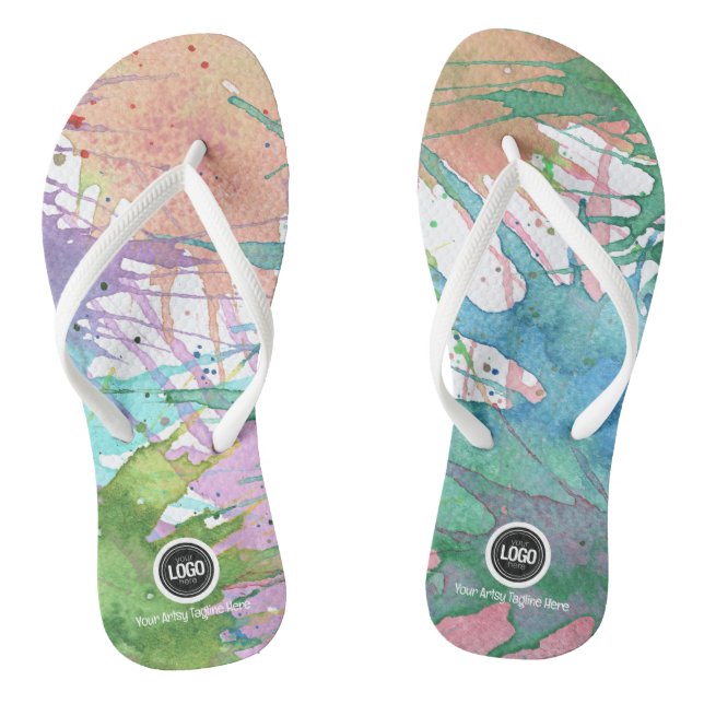 Personalize Business | Art Supplies Flip Flops (Footbed)