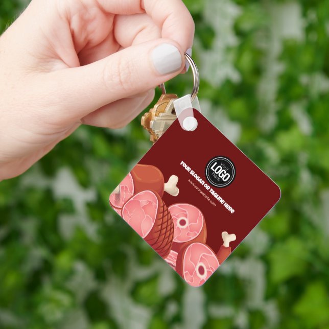 Personalize Business | Butcher Shop Keychain (Hand)