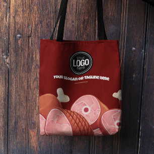 Personalize Business   Butcher Shop Tote Bag