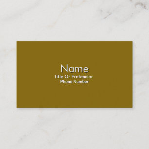 Personalize Business Card Brown